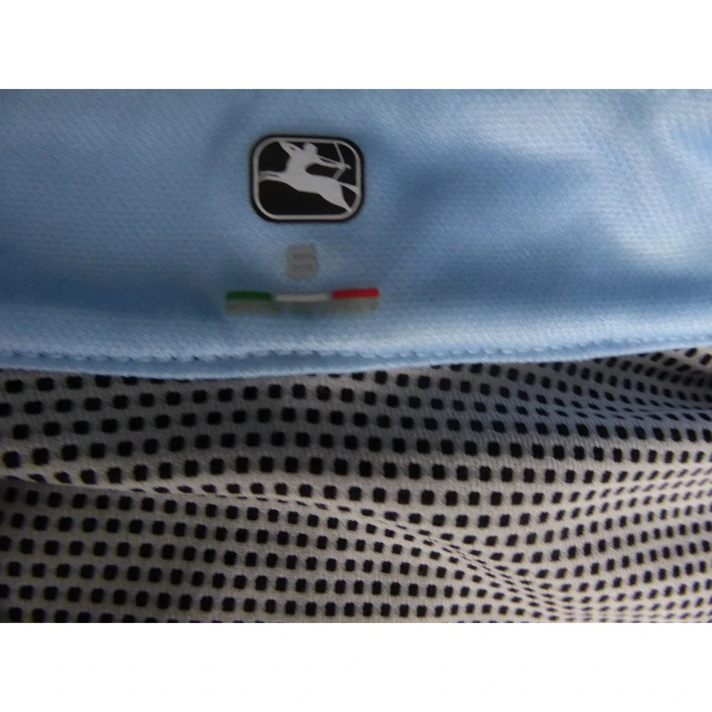 Giordana Sport Mens Small Black Striped Full Zip Cycling Jersey Made in Italy